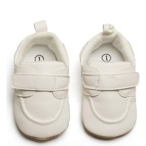 New 2020 Newborn Baby Boy Girl Soft Sole Crib Shoes Warm Shoes Anti-slip Sneaker PU Breathable Solid First Walkers 0-18M