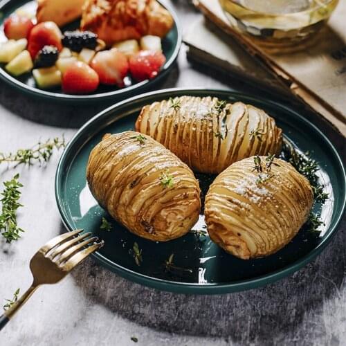 Fashion creative Western European luxury hotel restaurant steak breakfast plate ceramic tableware dinner plates serving tray