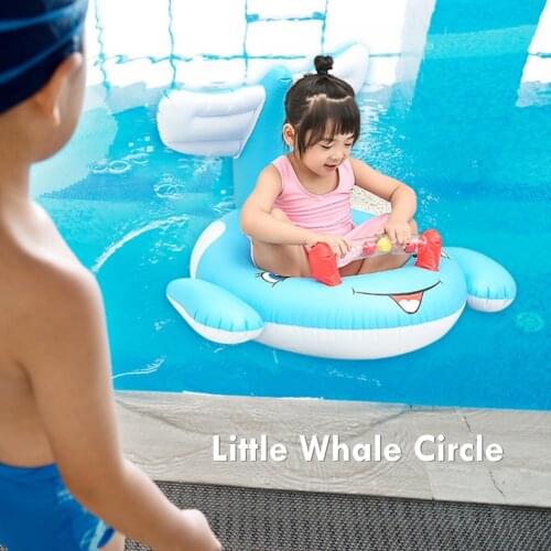 Fashion Baby Swim Seat Kids Cartoon Inflatable Little Whale Swim Seat Baby Toddler Safe Swimming Swim Circle Float Pool Rings#37
