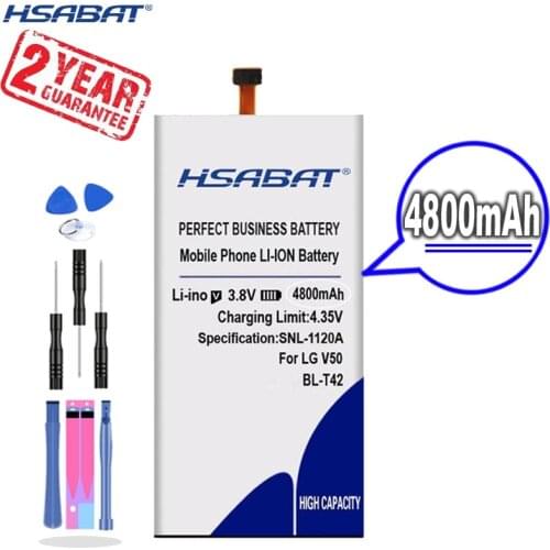 New Arrival [ HSABAT ] 4800mAh BL-T42 Replacement Battery for LG V50 ThinQ 5G LM-V500 V500N V500EM v500xm