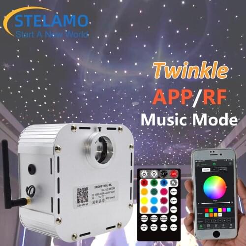 Twinkle Fiber Optic Lights Kit 32W APP Controller light engine with 800pcs/1000pcs optical Fiber