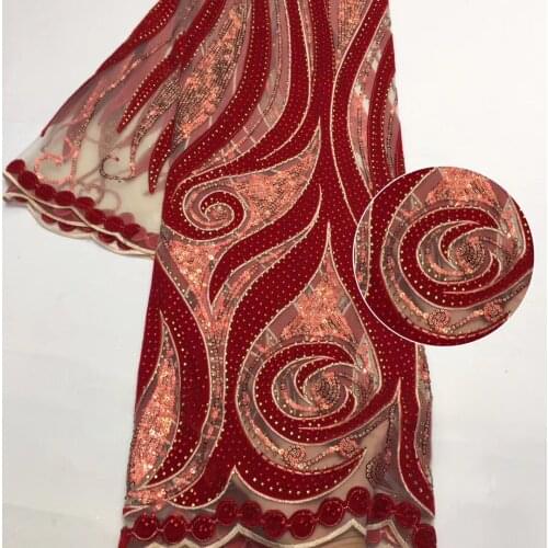 Sequin Dress African Lace, New French Lace Embroidery Fabric, Pink Tulle Lace For Women ZX3569