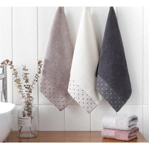 Sunshine Xiaomi 3PC 100% Cotton Absorbent Dot Pattern Soft Men Women Bathroom Travel Square Face Towel 34x34cm