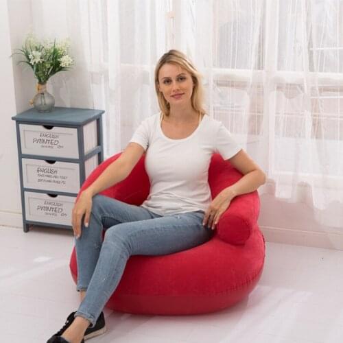 Pvc Portable Lazy Inflatable Sofa Outdoor Beach Air Sofa Bed High Quality Inflatable Bed Outdoor Office Lunch Break Type U Sofas