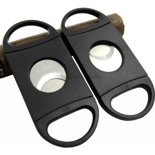 Portable Professional Metal Cigar Cigarette Cutter Big Ring Gauge Double Metal Blades Sharp Tobacco Outdoor Smoking Tool