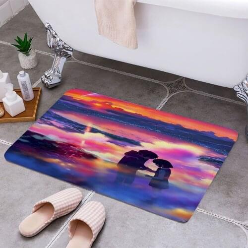 Your Name Cheaper Anti-slip Modern Area Rugs Living Room Balcony Bathroom Printed Carpet Doormat Hallway Bath Mat