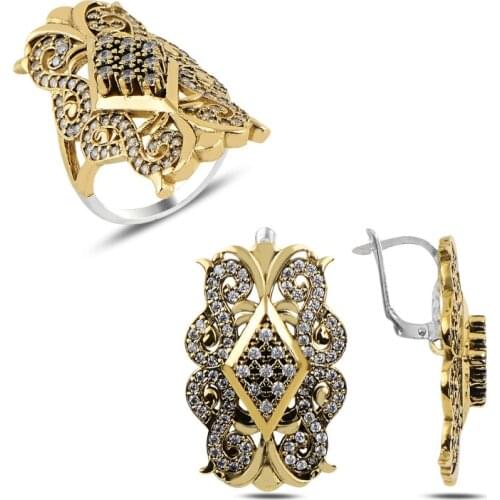 Silver 925 Sterling Zircon Cubic Zirconia Authentic Set