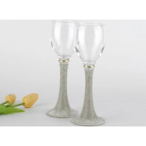Wedding Shinning Wine Goblet Glass Unique Fishtail Skirt Design Glass Stand High-grad Cake Table Decoration Wedding Souvenirs