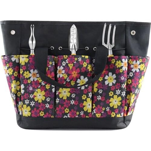 Multi-pocket Garden Tools Storage Bag Multifunctional Large Capacity Tote Bag Waterproof for Outdoor Courtyard J2Y