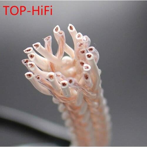 TOP-HiFi 24 Strands Speaker Cable Hi-end Pure OCC DIY Speaker Amplifier CD DVD Player Turntable Speaker Wire Cord