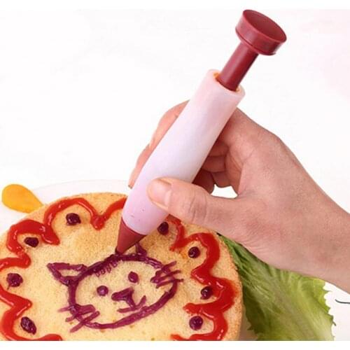 Cake Silicone Nozzle Pastry Icing Writing Pen DIY Baking Decor for Home Kitchen Supplies Accessories Products