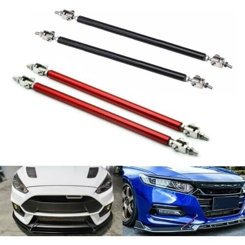 Car Bumper Tuning Car Universal 2PCS Adjustable Front Bumper Lip Splitter Diffuser Strut Rod Tie Bars Bumper Lip Universal
