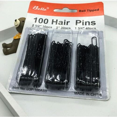 100pcs/set Women Lady Girl U Shaped Curly Wavy Grips Bobby Pins Invisible Hair Clips Hairstyle Hairpins Hair Styling Tool
