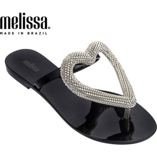 Melissa Big Heart Beach Shoes 2020 Women Flat Sandals Brand Melissa Women Jelly Shoes For Women Jelly Sandals Female Jelly Shoes