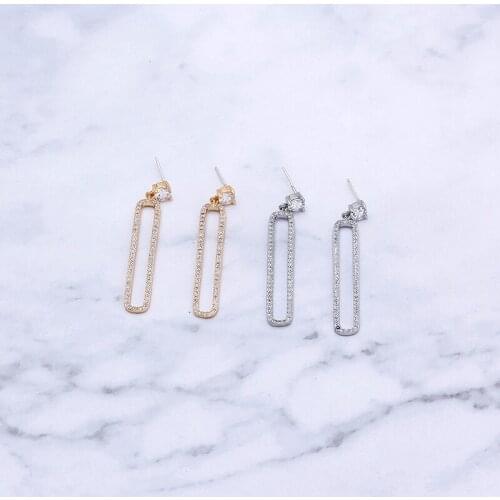 Zhijia Brand Fashion Charm AAA Cubic Zircon Gold Color Pendant Earrings For Women Wedding Party New Fashion Jewelry Gift