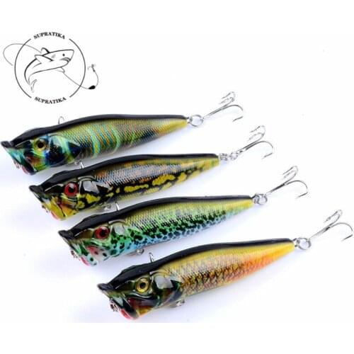1pcs TopWater Popper Fishing Bait Lures 9.5cm/12g 3D Eye Crankbait Wobblers Japan Artificial Hard Lures Tackle