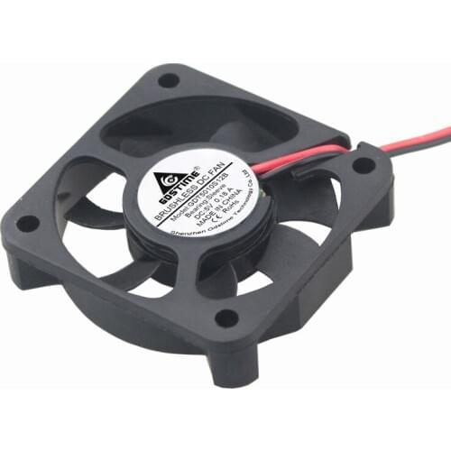 Gdstime 2 Pcs 50x50x10mm DC 5V XH2.5 2Pin Mini Cooler Radiator Motor 5cm Cooling Fan 50mm x 10mm 5010