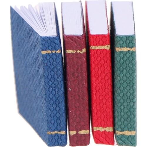 4pcs/set 1/12 Scale Dollhouse Miniature Mini Books Model Furniture Accessories