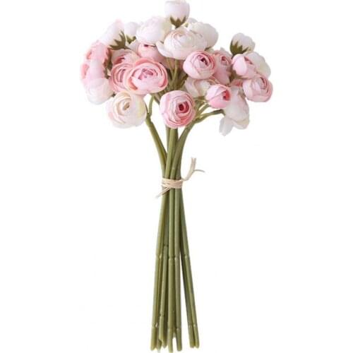 60% Hot Sale 9Pcs/Bouquet Artificial Flowers Long Lasting Decorative Vibrant Roses Bloom Artificial Flowers for Wedding