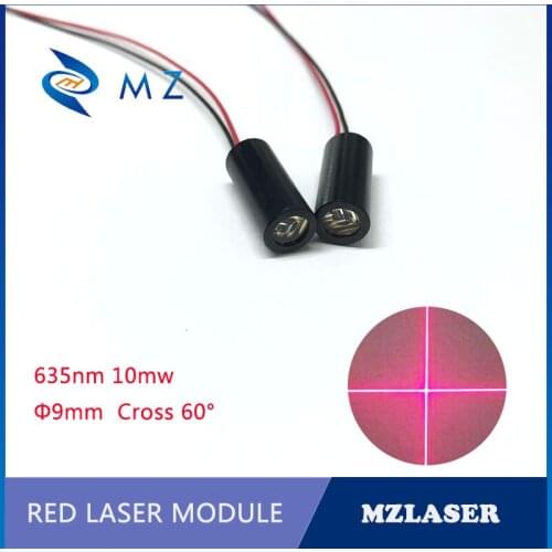 635nm10mw red Cross divergent angle 60 degrees APC drive industrial laser module