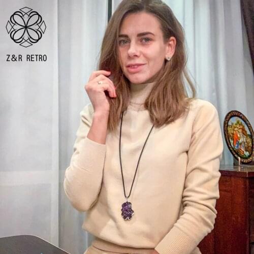 Colored Coral Stone Costume Jewelry Accessory Long Woman Necklaces Women Accessories Bohemian Pendants for Valentines Day Gifts