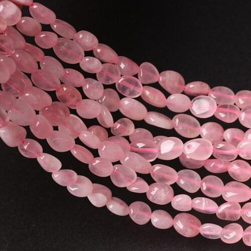Natural Irregular Pink Crystal Stone Beads Loose Spacer Beads For Jewelry Making DIY Bracelet Earring Accessories 15" Strand S5