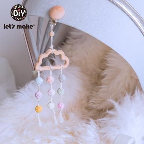 LetS Make 1Pc Wooden Baby Rattle Toy New Born Baby Toys Baby Bed Hanging Rattles Toys Baby Mobile Music Baby Toys 0-12 Months