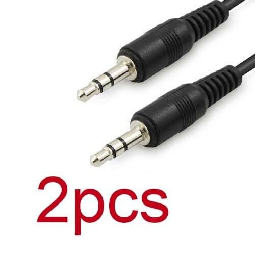 Details about 2x car mp3 phone pc Aux Cable Stereo Audio 3.5mm Input Cord Male to Male 1m lead NEW