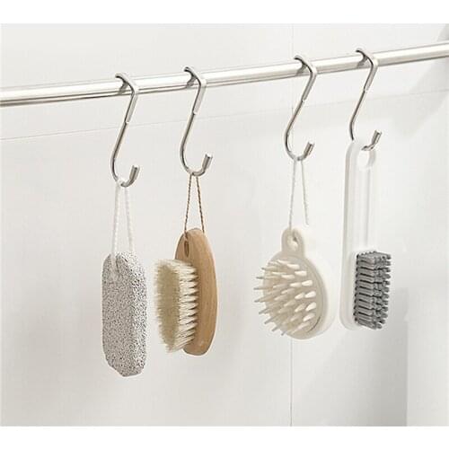 Stainless Steel Free Punching Cabinet Door Without Trace Hook S-Type Door Hanger Hanger Door Back Coat Hook Small Hook