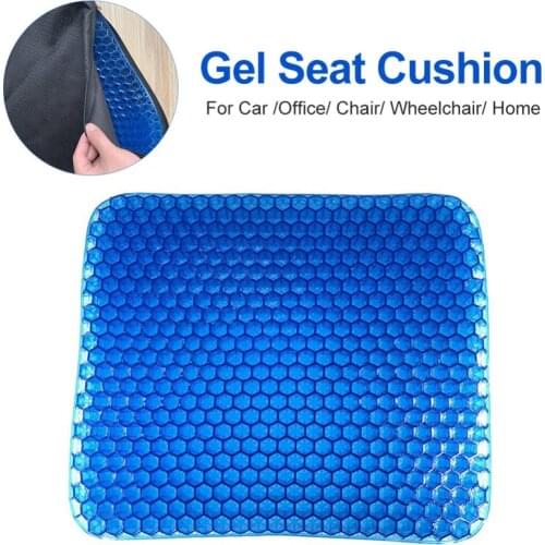 1pcs Breathable Ass Cushion Ice Pad Gel Pad car Large size elastic gel cushion Gel Seat Cushion Honeycomb Non-Slip Pad For Home