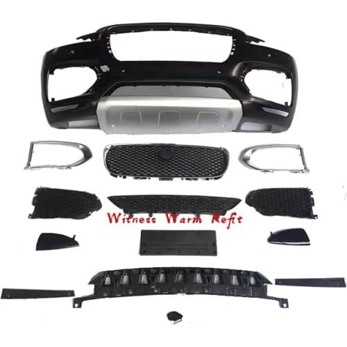 FRP Upainted Front bumper Racing grills Grille Car body kit For Jaguar High version F-PACE 2017