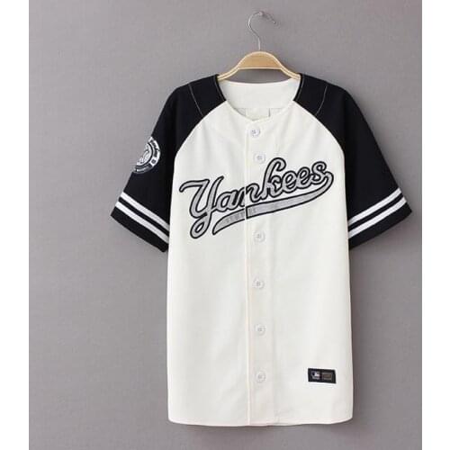 2021 SummerCardigan Baseball Shirt Dodgers Memorial Baseball Uniform Men And Women Short-Sleeved T-Shirt Large Size Loose