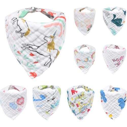 Muslin Baby Bibs Organic Cotton Soft Baby Feeding Bibs Burp Cloth Feeding Saliva Towel Baby Using Accessory Infant Baby Stuff