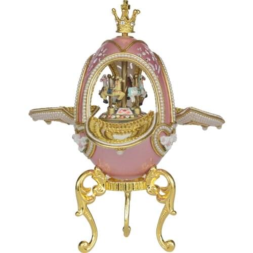 Eggshell Goose Egg Music Box Elegant Ornament Decoration Gift Musician Christmas New Year Birthday