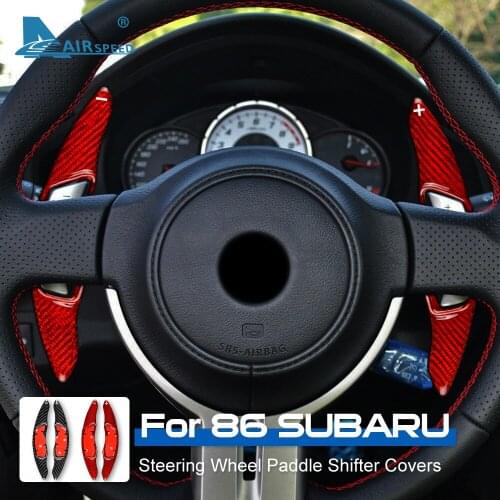 Carbon Fiber Steering Wheel Paddle Shifter Cover Sticker for Subaru XV BRZ Forester Impreza Outback Legacy Toyota 86 Accessories