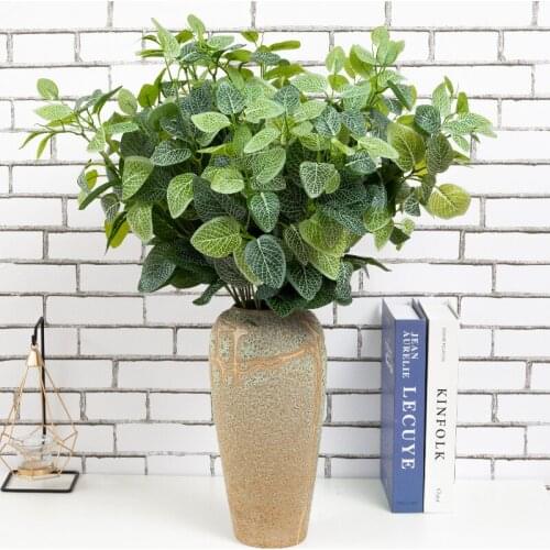 New Artificial Green Plants Creative Decorative Long Branch Silk Eucalyptus Leaf For Wedding Hotel Living Room Decor Fake Plants