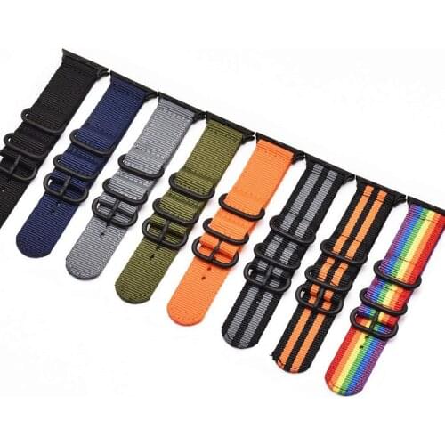 NATO strap For Apple watch band 44mm 40mm iWatch 42mm 38mm Nylon watchband accessories bracelet apple watch series 6 Se 5 4 3