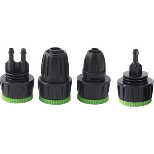 Garden Irrigation System 1/2" to 3/4" Female European Standard Thread Locked Connector DN16 Pipe 8/11mm 4/7mm Hose Splitters
