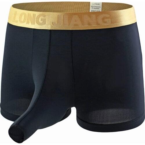 Sexy Men Underwear Boxer Shorts Breathable Ice Silk Panties Man Wide Band Mid-rise Capsule Underpants Cueca calzoncillos S-XL