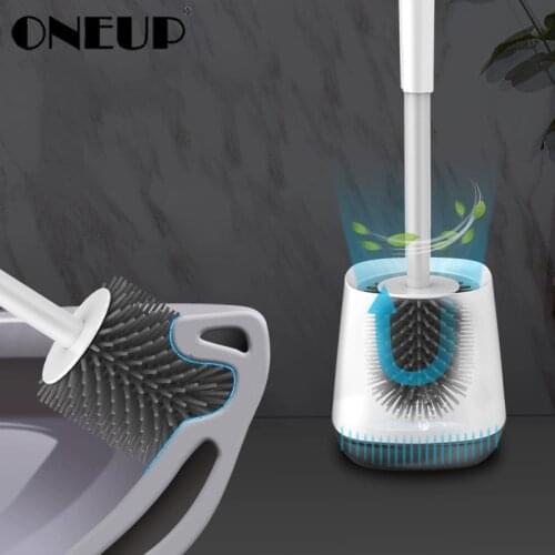 ONEUP Toilet Brush Portable Long Handle TPR Head Family Toilet Brush Hotel Cleaning Bathroom Accessories Bathroom Cleaning Tool