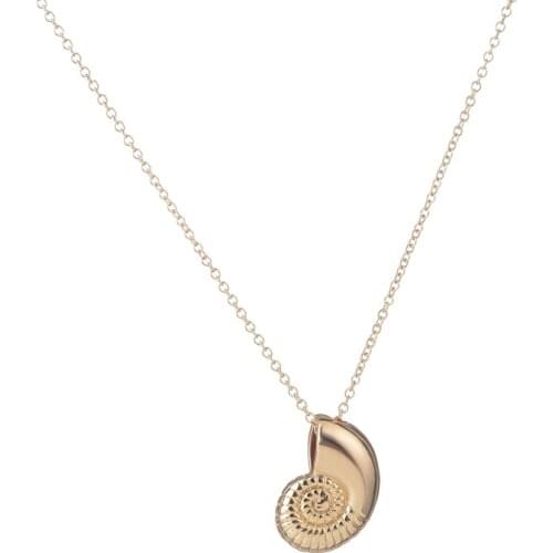 SMJEL Spiral Swirl Sea Snail Necklaces Women Ocean Beach Conch Jewelry 10pcs-N036