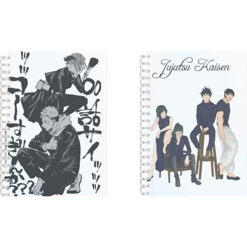 Notebook Blank Page - Japan Anime Jujutsu Kaisen Satoru Gojo Cartoon Manga Nobara Kugisaki Yuji Itadori Megumi Fushiguro Kawaii