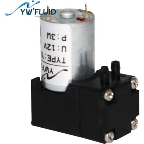 YWfluid YW11-DC 6V/12V Max Flow 180ml/Min Compact Diaphragm Vacuum Pump Used For Textile Printer