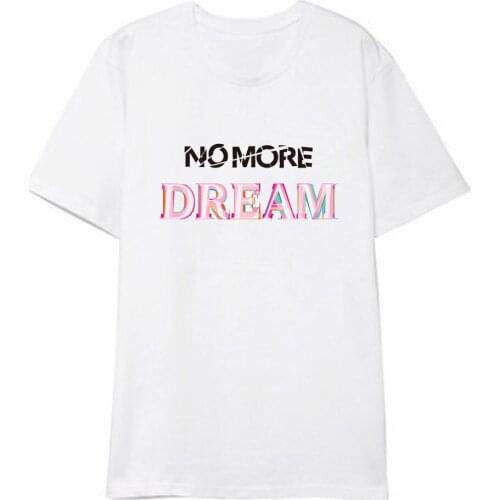 No More Dream Kpop Clothes Korean Style Hip Hop Tshirt Men/women Harajuku Streetwear K-pop Tshirt Tee Shirt Femme Dropship