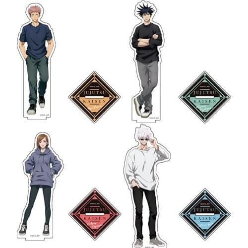 2021 HOT Anime Jujutsu Plate Fashion Desktop Toy cKugisaki Nobara Inumaki Toge Kaisen Hoodie Theme Acrylic Stand Model Dispkay