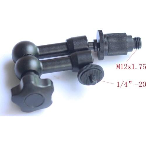 7" Articulating Magic Arm w/ 1/4" to M12 male adaptor for 15mm rod Rail DSLR Rig