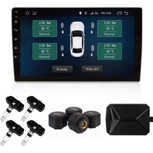 Wireless Transmission TPMS With 4 Sensors USB Android Car TPMS Android Navigation Alarm System Tire Pressure Monitoring System