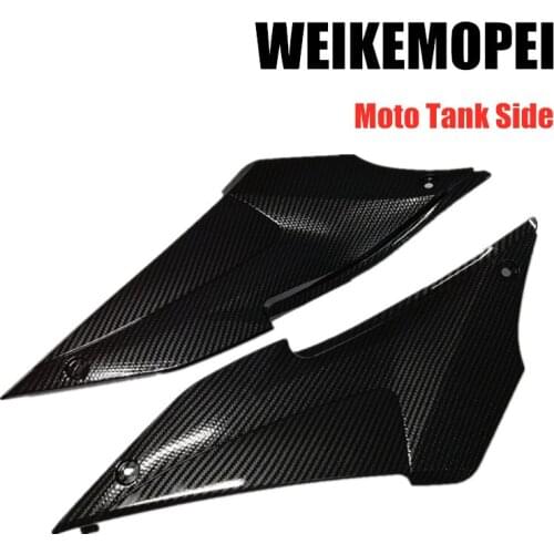 Carbon Fiber Painted Motorcycle Tank Side Cover Fairing Fit For YAMAHA YZF R3 R25 2014 2015 2016 2017 2018