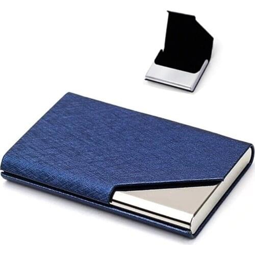 Metal Business Card Holder for Men Women ID Card Case Fashion Travel Cardholder Stainless Steel Bank Card Wallet Black Brwons