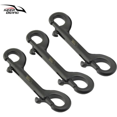 3 pcs/lot 316 Stainless Steel Double Ended Hook Scuba Diving Hook BCD Snap Clip Quick Draw Diving Equipment 90MM/100MM/115MM